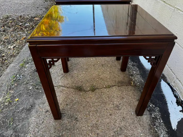 Decorative Chippendale side tables