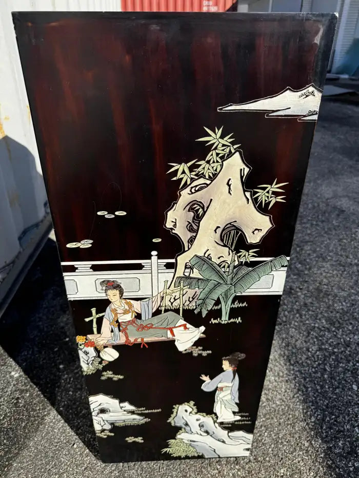 Hollywood Regency Chinoiserie pedestal