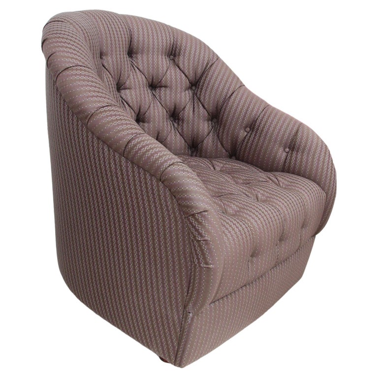 Designer accent chair with deep tufted buttons