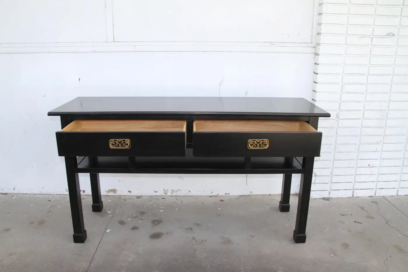 Classic Ming style console table with brass pulls
