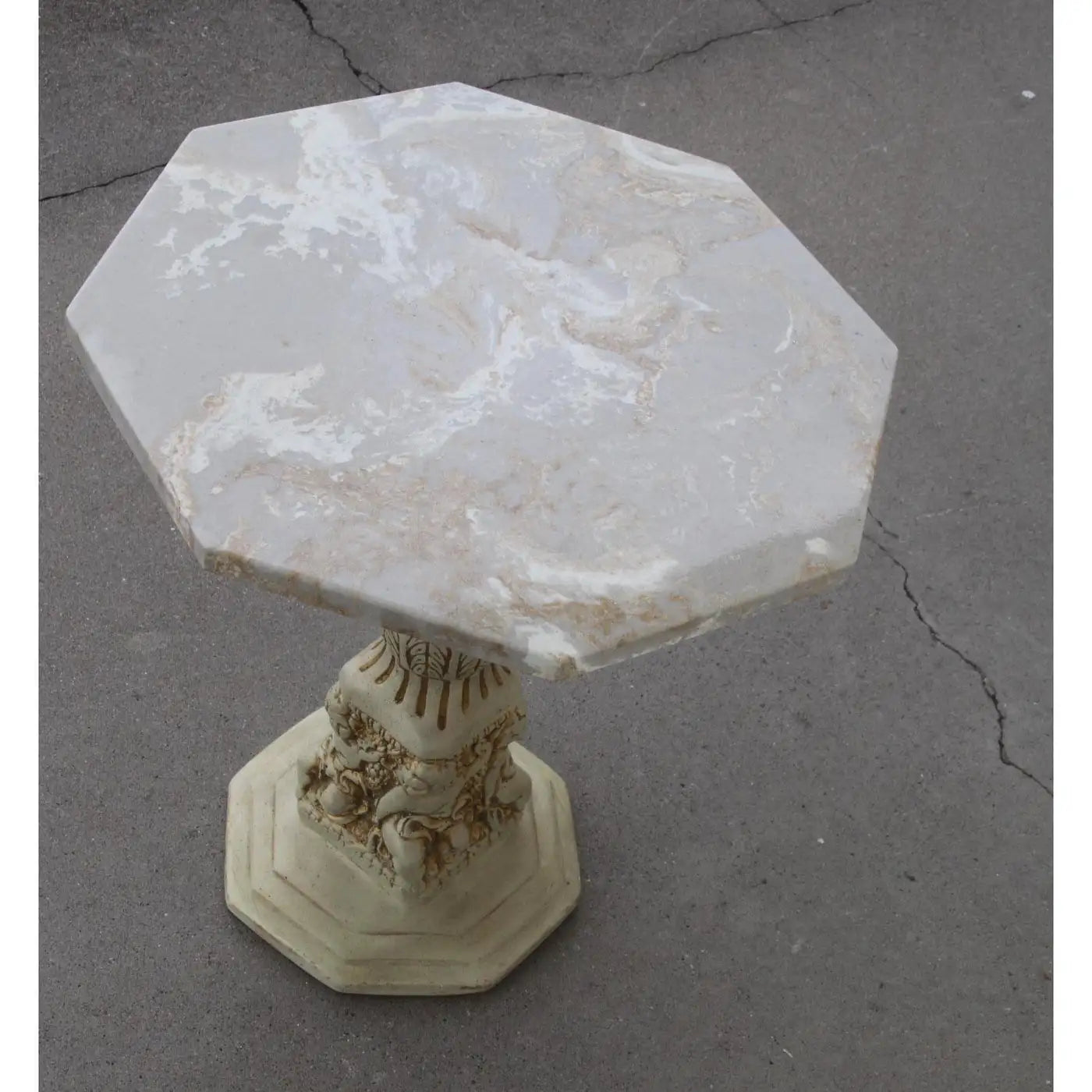Designer marble small side table classic luxury
