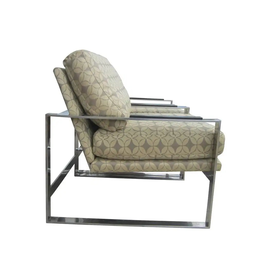 Designer mid-century modern Baughman style armchair