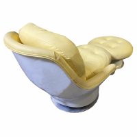 Yellow tufted Baughman ottoman lounge set