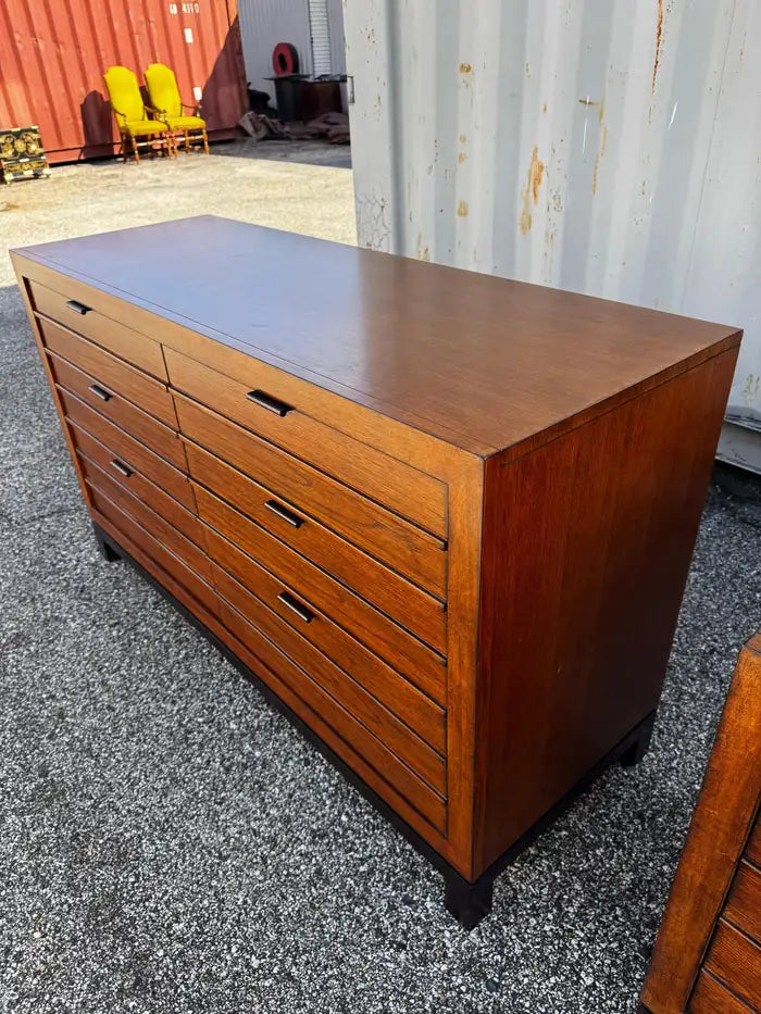 Designer walnut bedroom storage cabinet