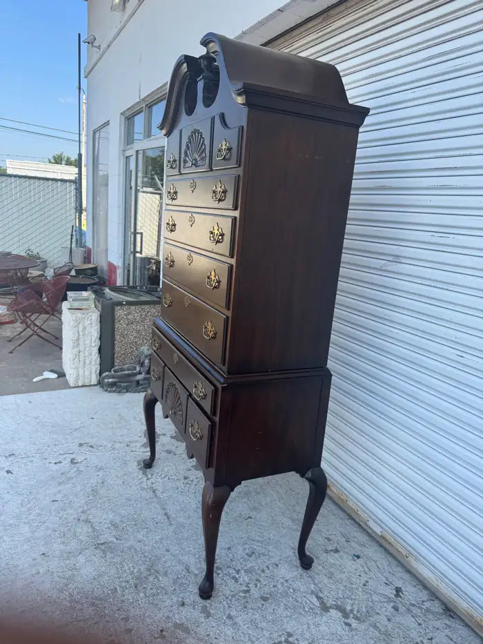 Drexel tallboy dresser with traditional American furniture design