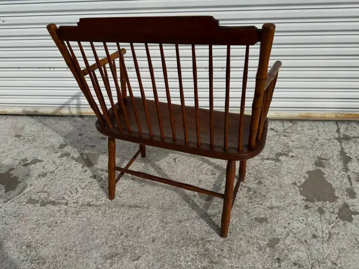 Early American style spindle back seating bench