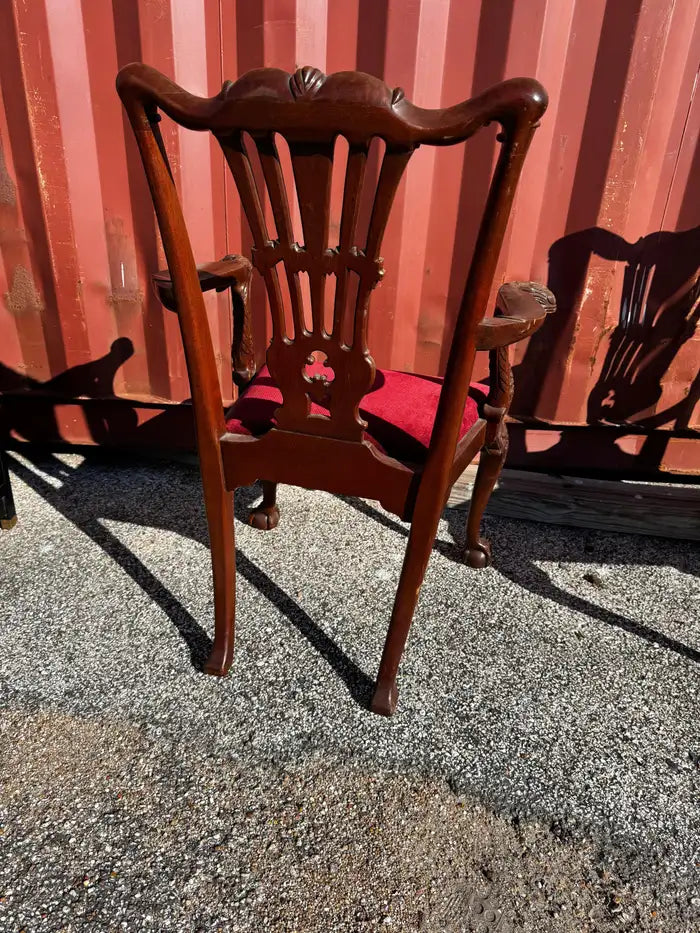 Solid mahogany formal dining armchairs