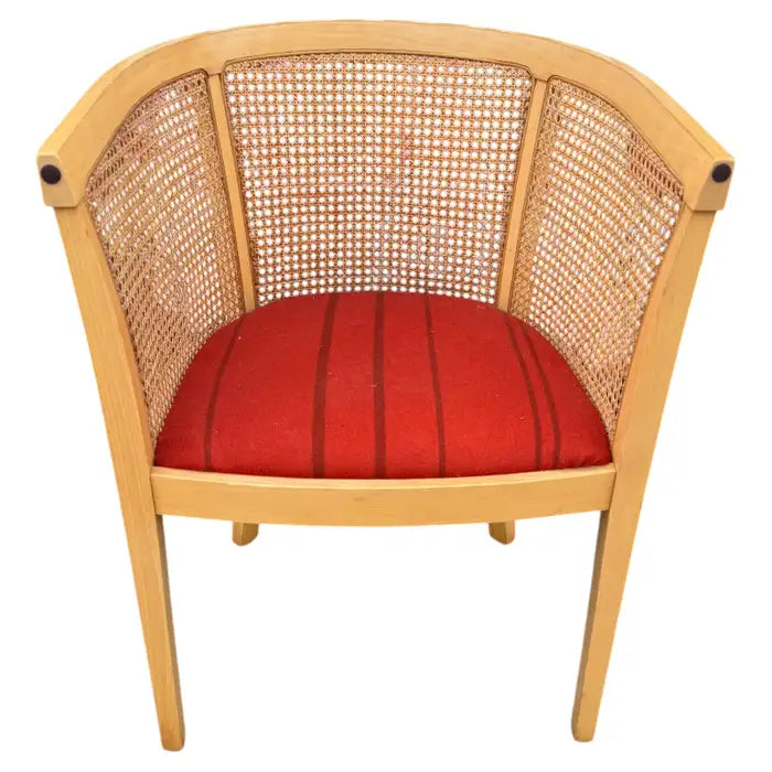 Curved barrel back maple dining chairs