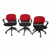 Ergonomic SOHO task chair black red adjustable Knoll