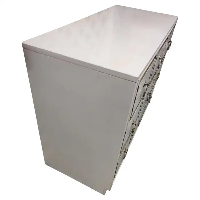Sculptural white lacquer furniture