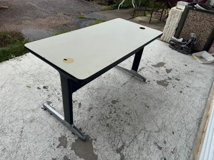 Walnut writing desk with minimalist design