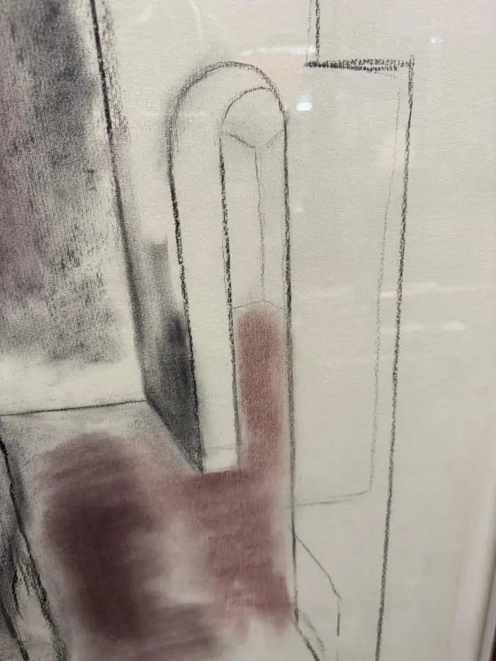 Charcoal drawing showcasing layered shading technique