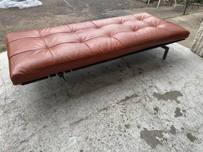 Modern leather lounge daybed