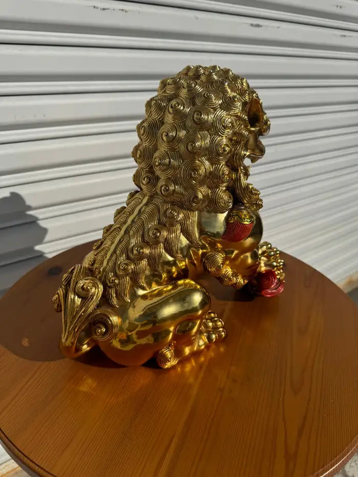 Chinese lion statue accent