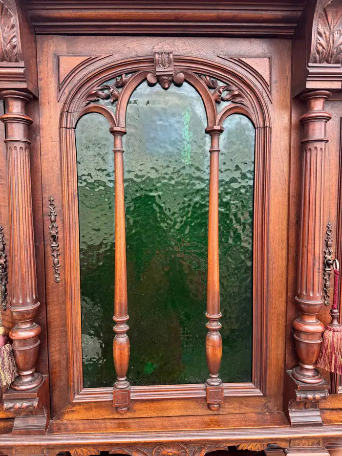 antique storage cabinet marble top buffet