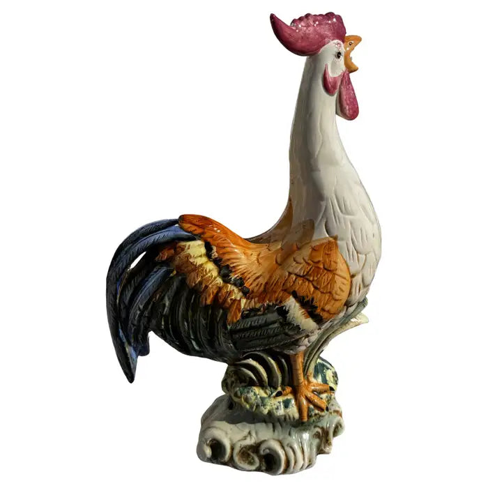 Hand painted ceramic rooster