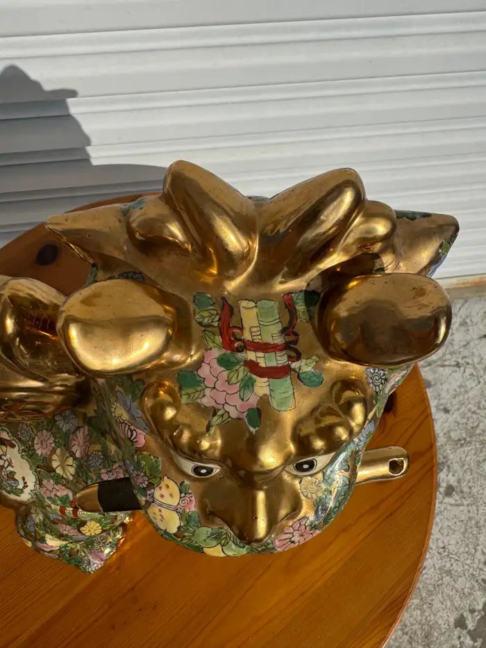 Handcrafted foo dog statue