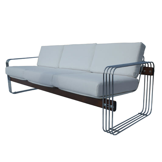 Metro Retro Furniture Heinz Meier Landes sofa chrome