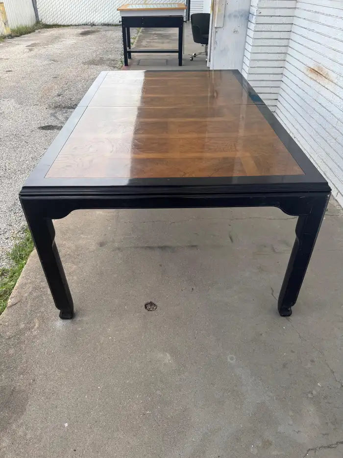 Asian Modern burl wood dining table