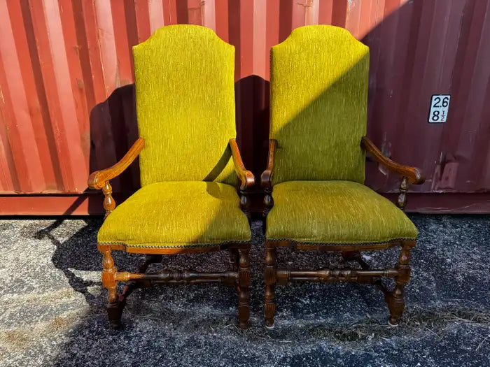 Solid oak antique formal dining chairs