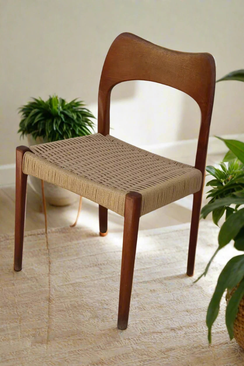 Set of 8 Arne Hovmand Olsen teak dining chairs