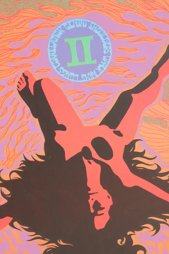 1967 psychedelic Gemini poster for astrology lovers