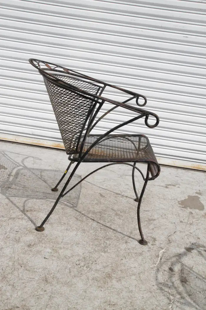 Metal patio table set