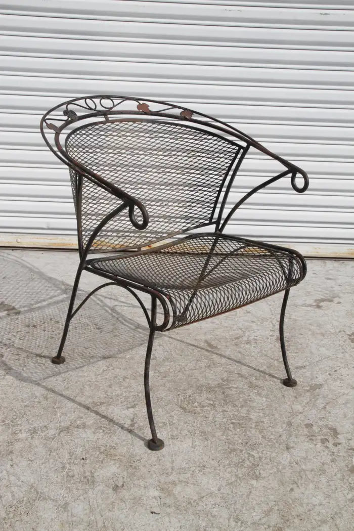 Metal patio table set