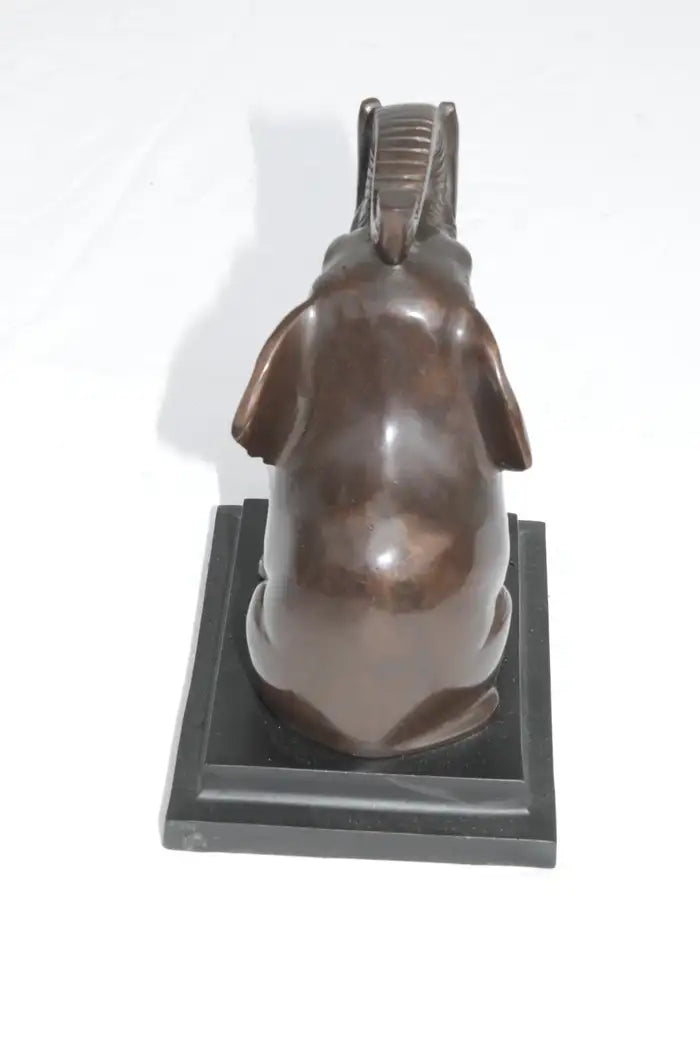 Vtg Pair of Bronze Metal ART DECO Baby Elephant Book Ends