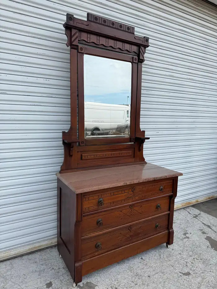 Eastlake Dresser w/Mirror Eastlake Dresser w/Mirror