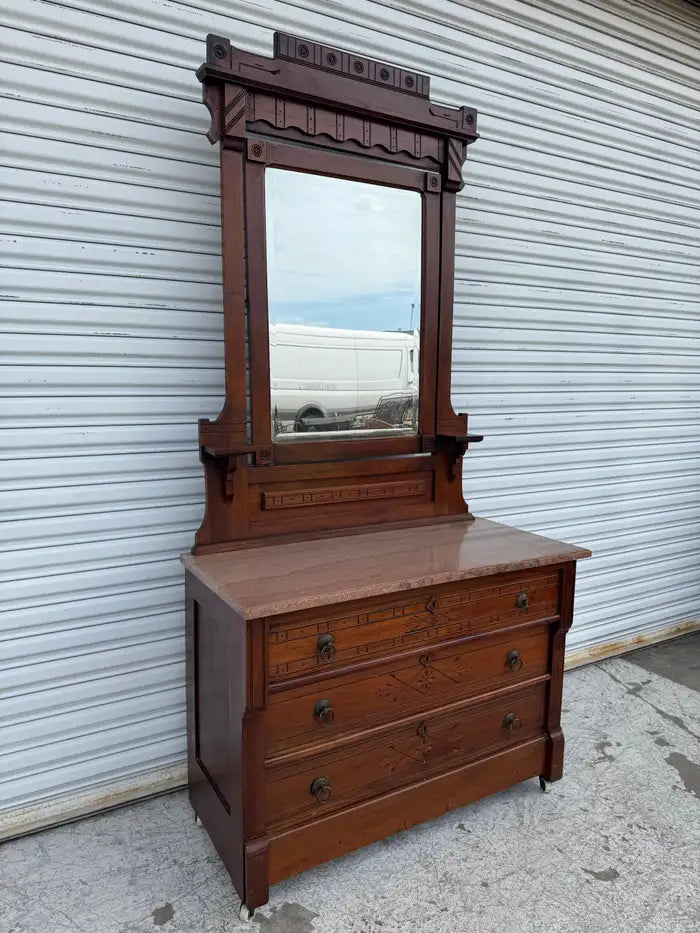 Eastlake Dresser w/Mirror Eastlake Dresser w/Mirror