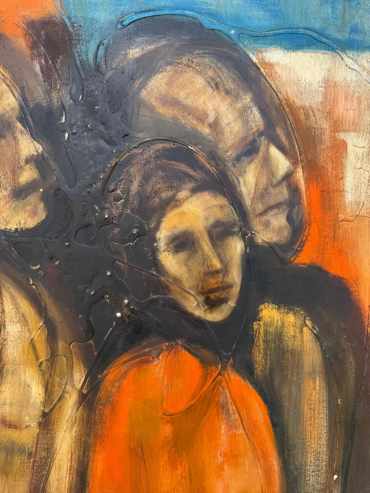 Charles Alston 1957 Large Oil on Masonite Figurative Painting