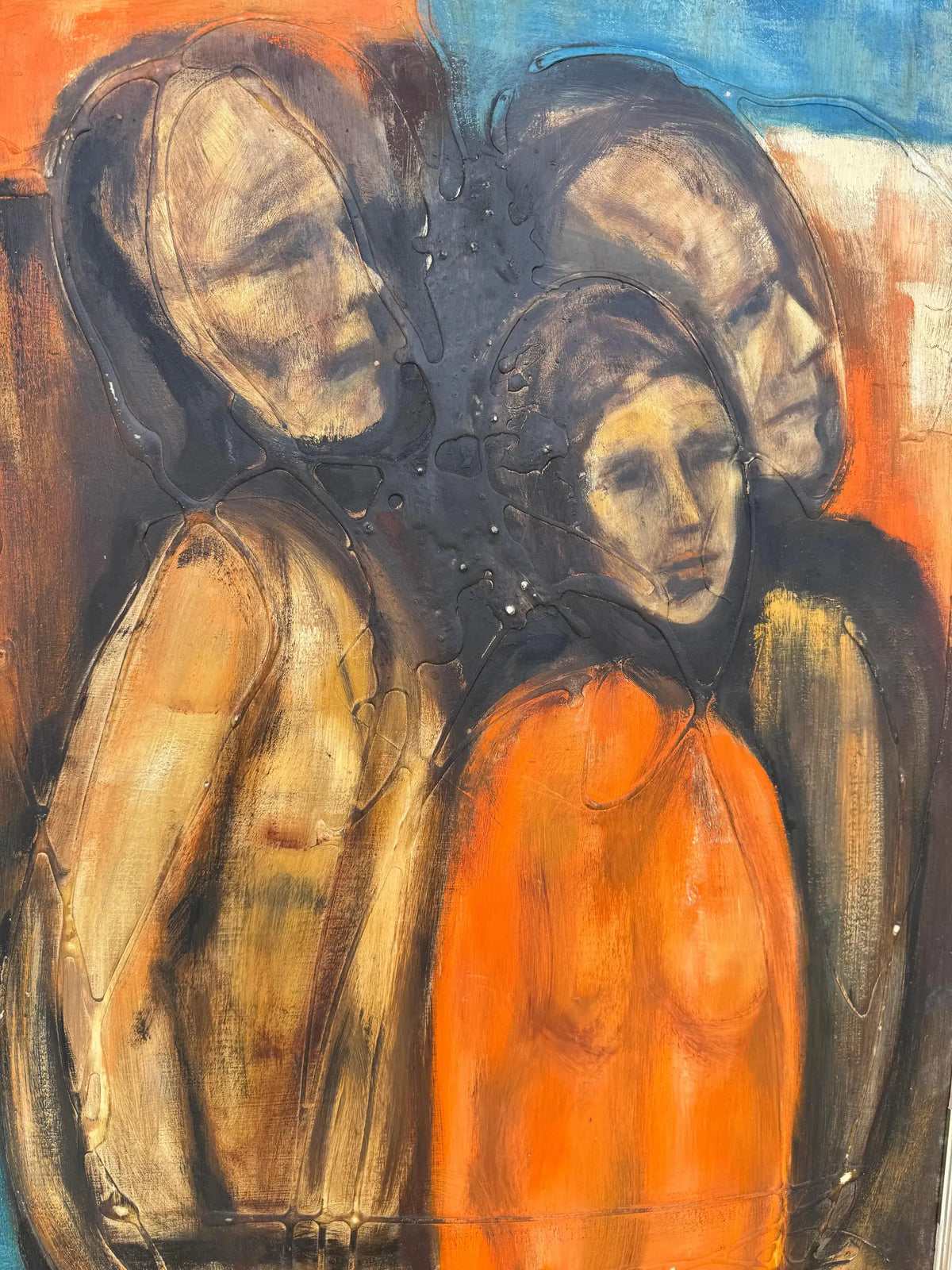 Charles Alston 1957 Large Oil on Masonite Figurative Painting