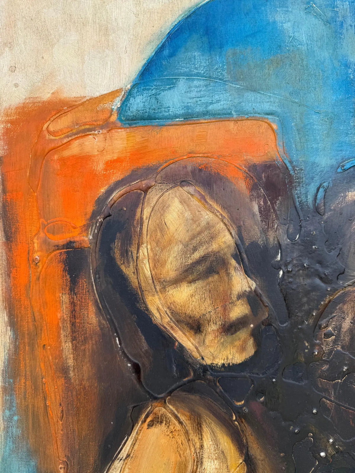 Charles Alston 1957 Large Oil on Masonite Figurative Painting