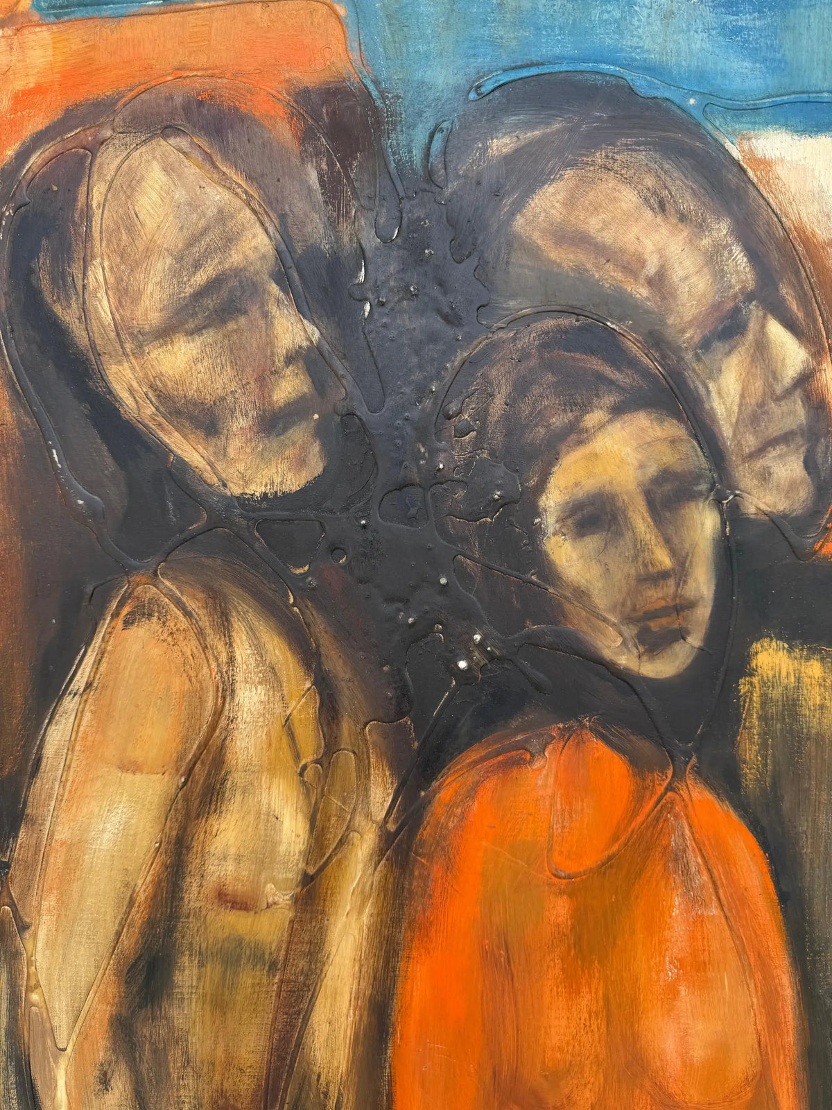 Charles Alston 1957 Large Oil on Masonite Figurative Painting
