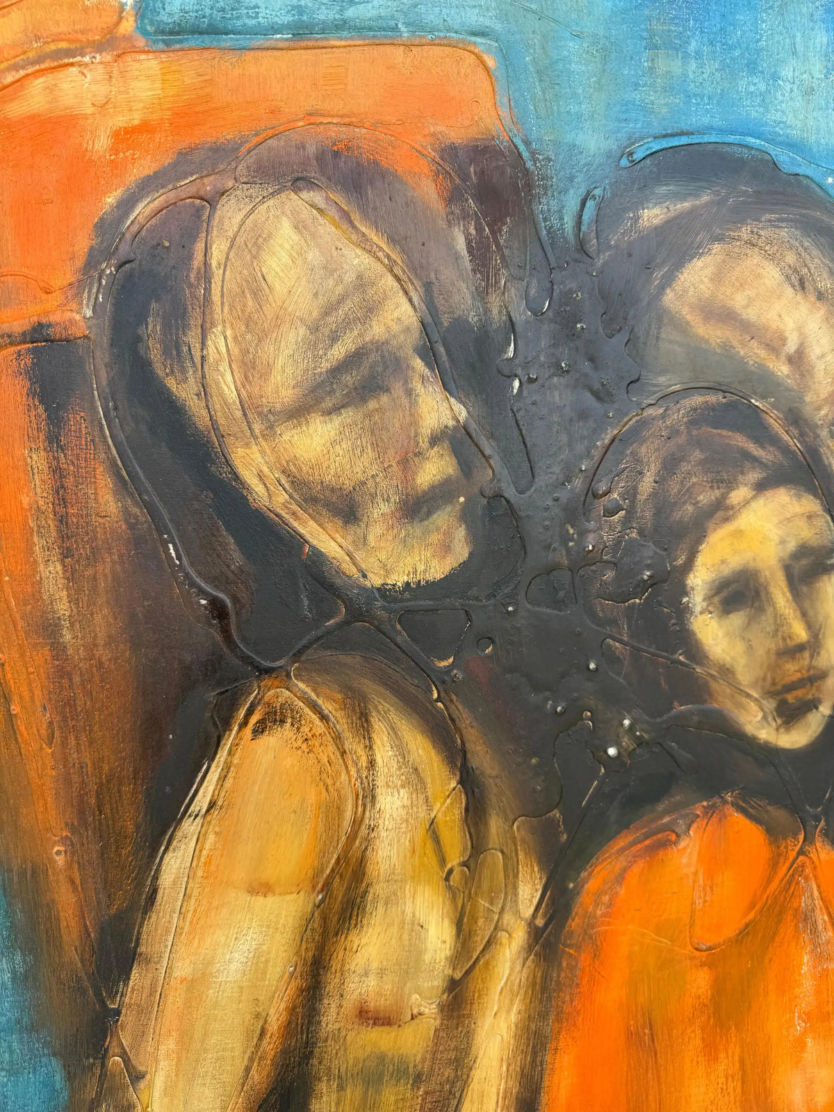 Charles Alston 1957 Large Oil on Masonite Figurative Painting