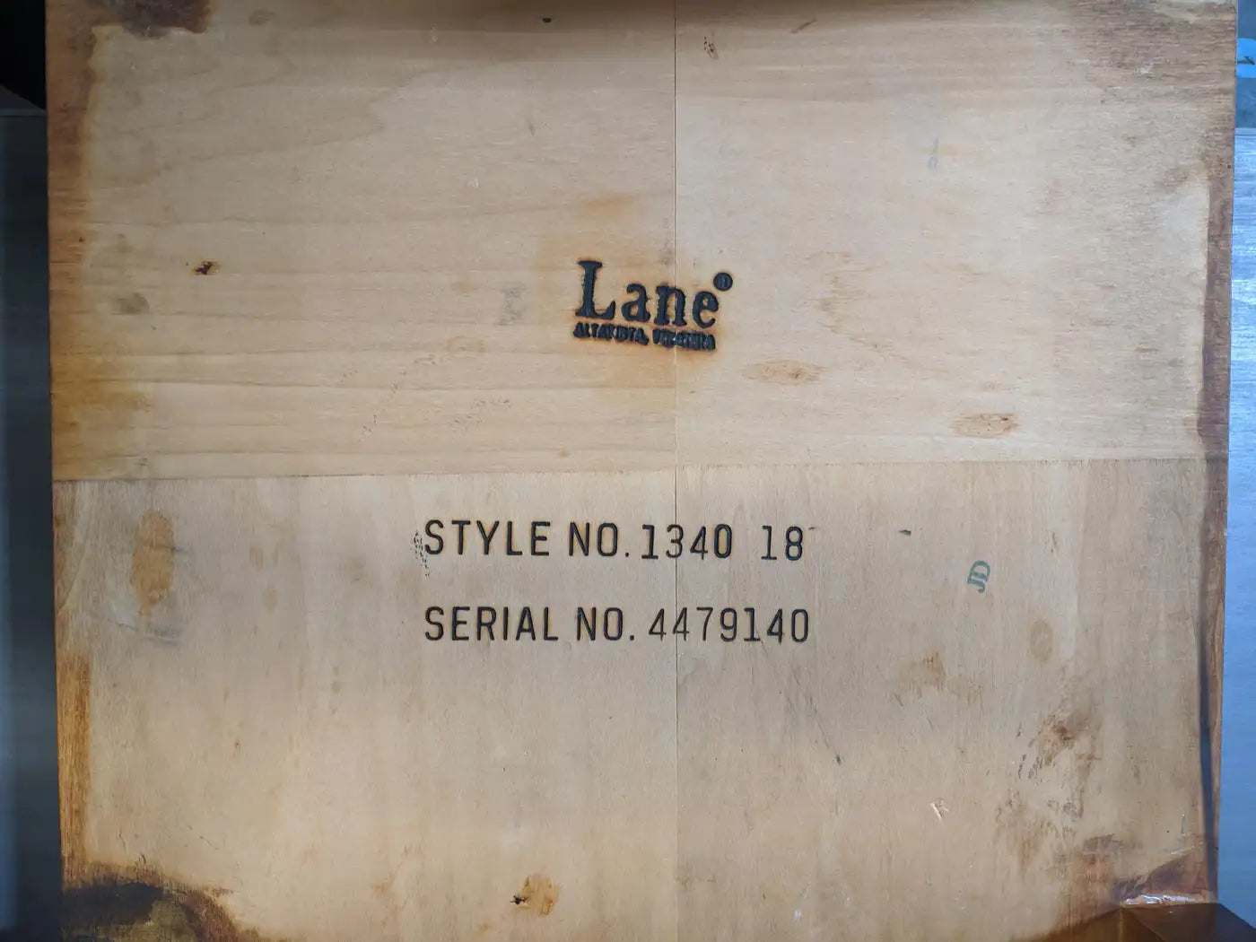Two Square Walnut End Tables by Lane Furniture.