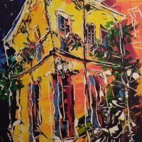 Vena Grebenshikov acrylic painting 36x24 unframed