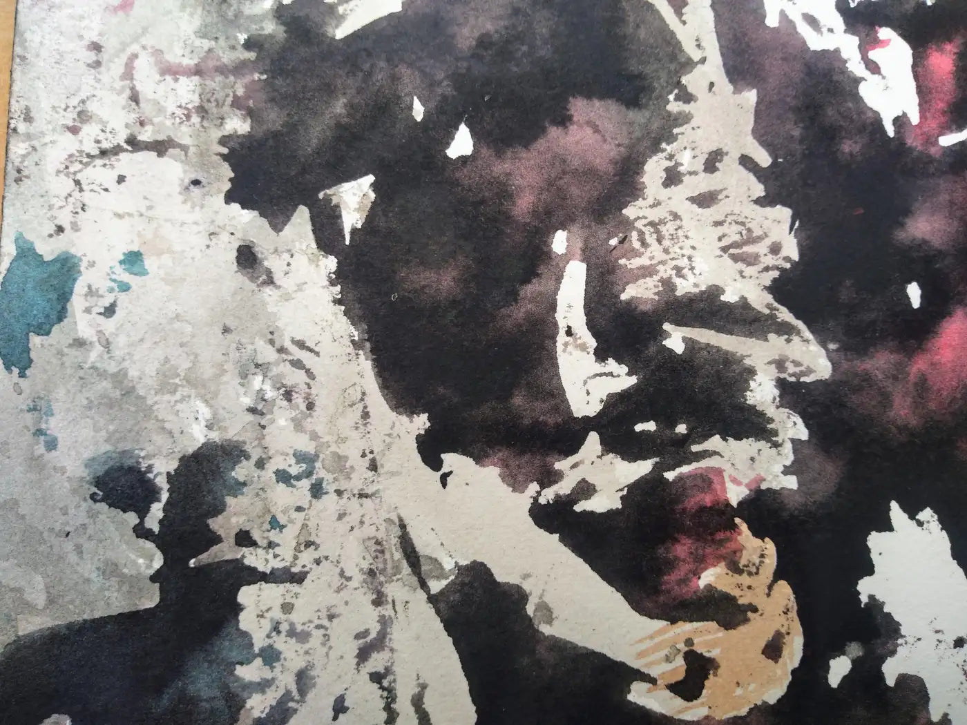 David F. Gatling abstract painting on Arches paper