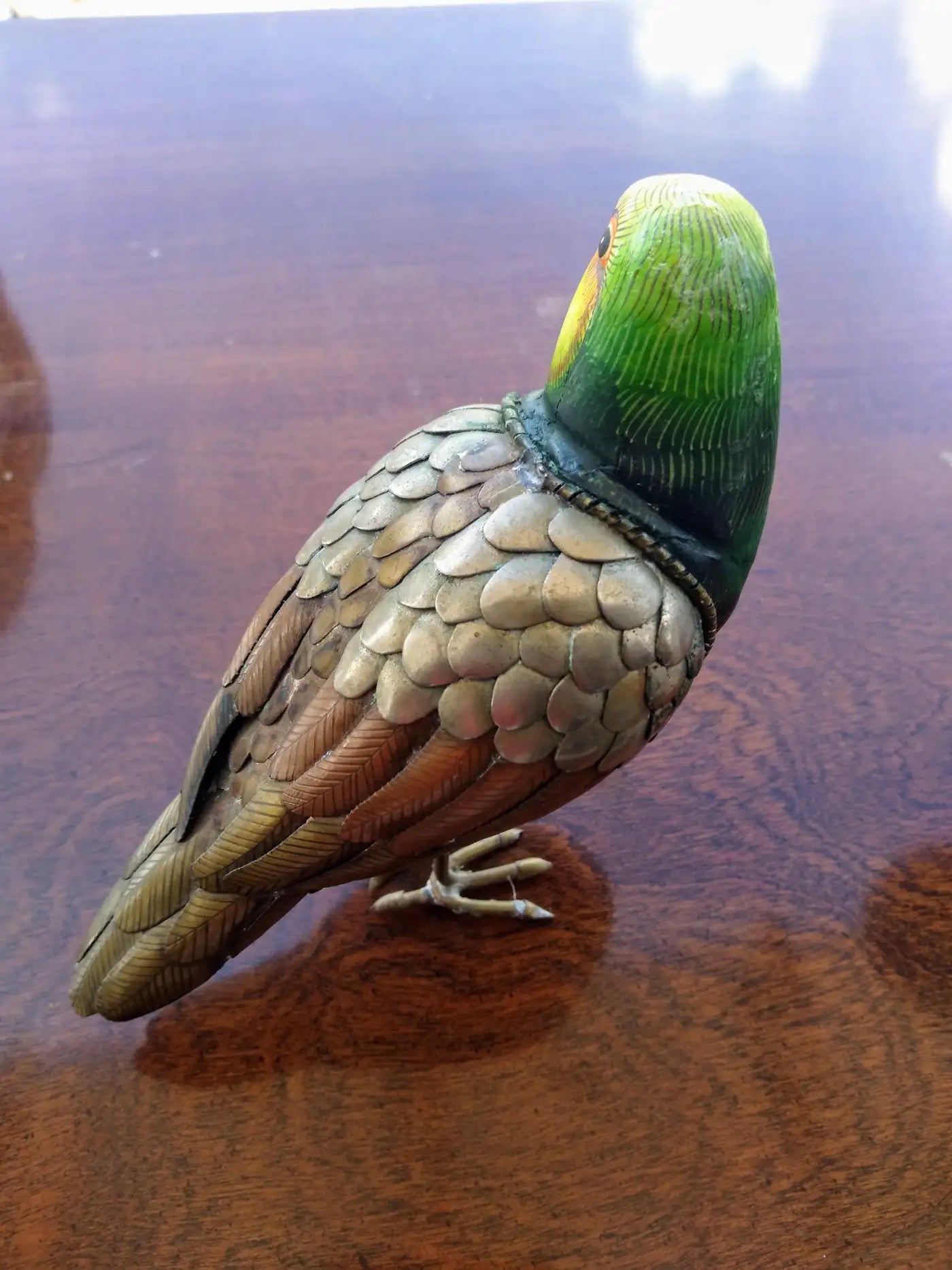 Sergio Bustamante Mixed Media Parrot sculpture