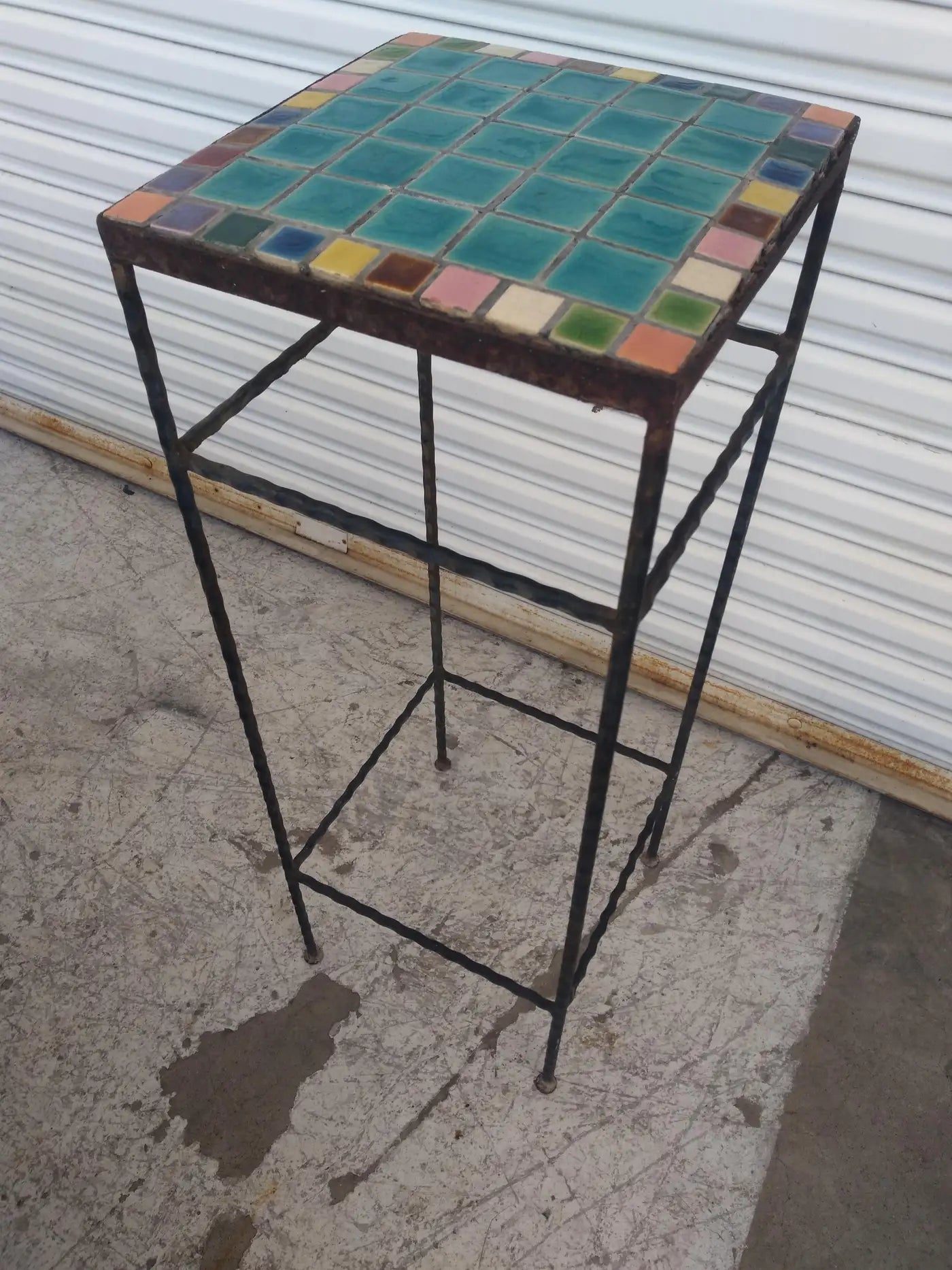 Decorative wrought iron plant stand