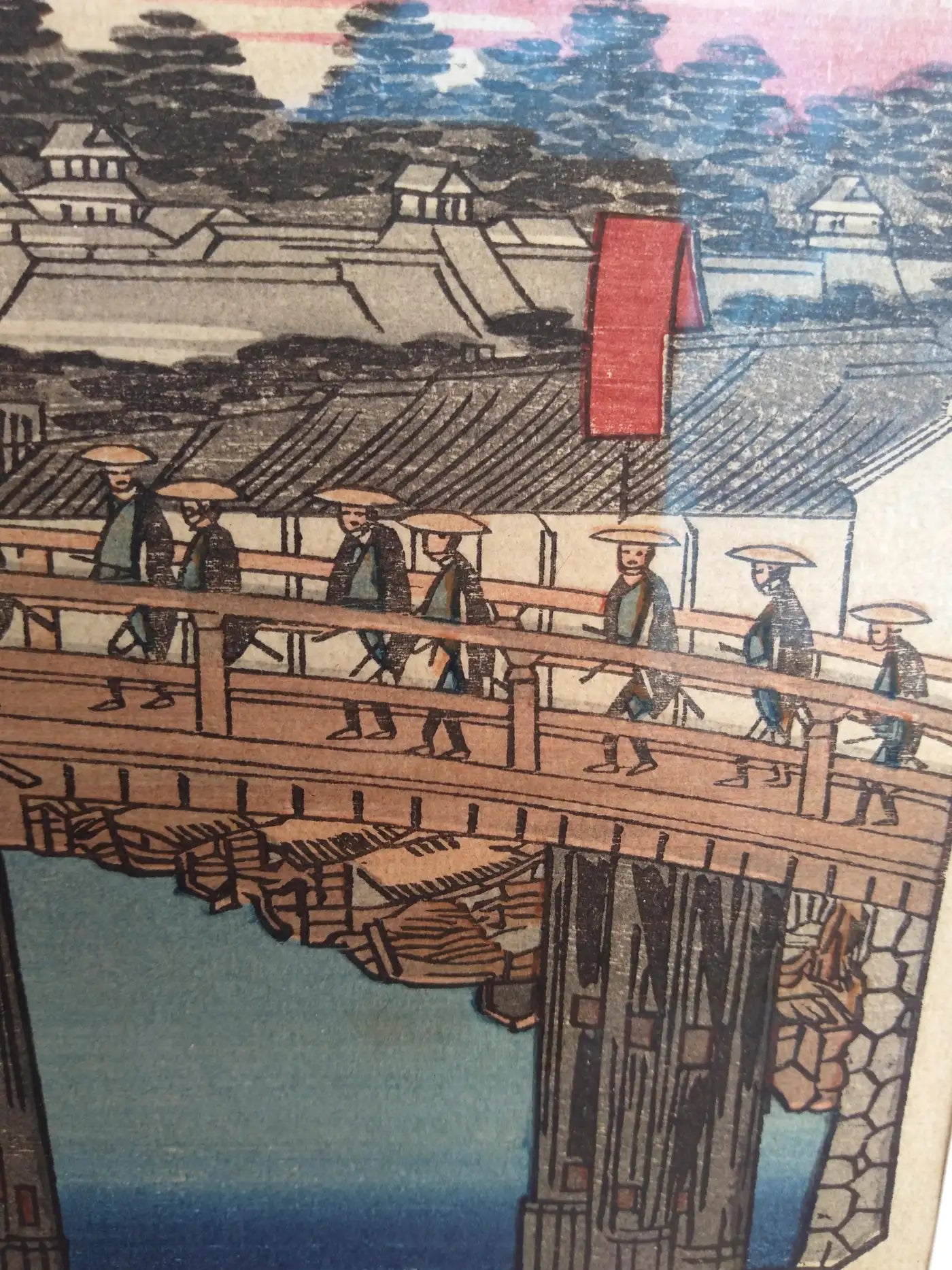 Antique Japanese woodblock print Hiroshige