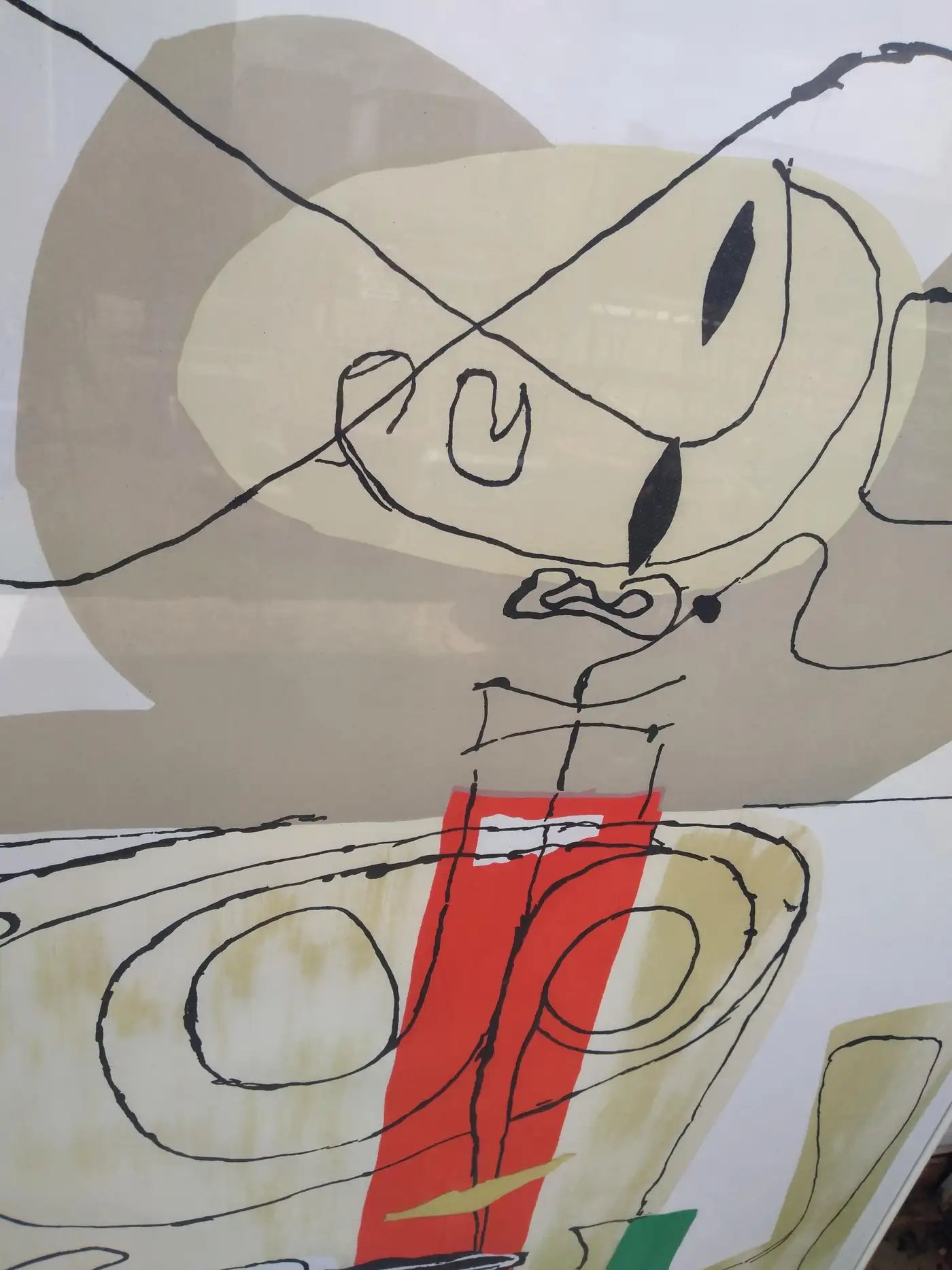 Abstract bull lithograph by Le Corbusier