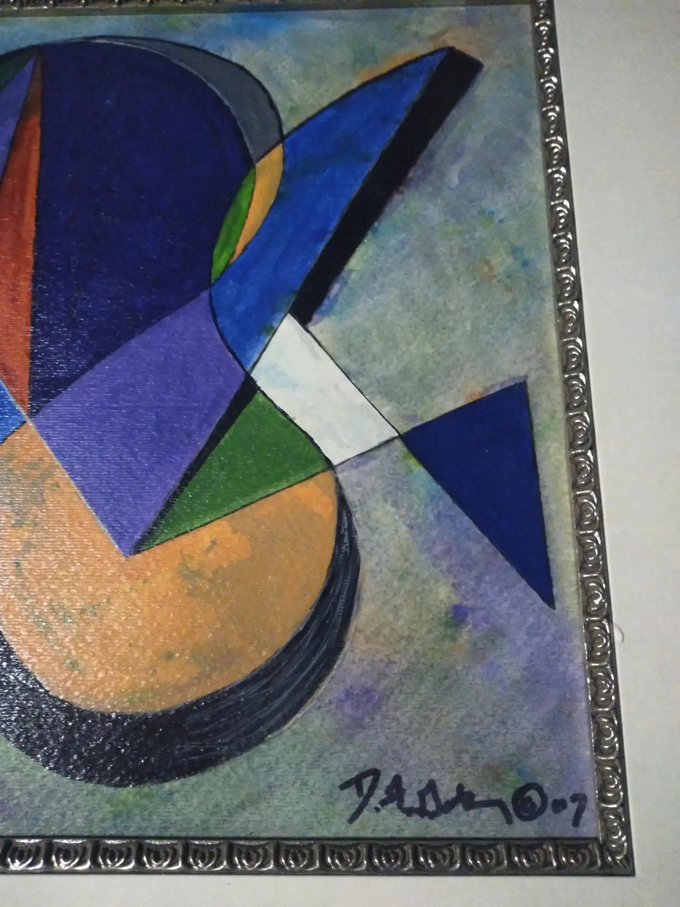 Original David F. Gatling mixed media piece