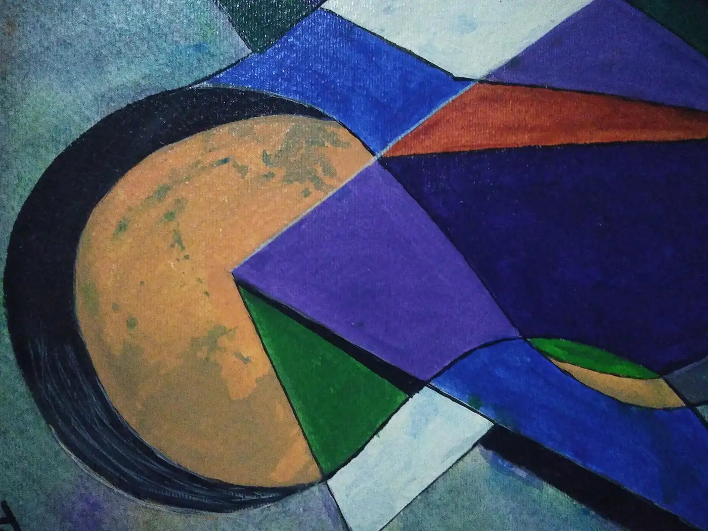 Collectible paper-based mixed media painting