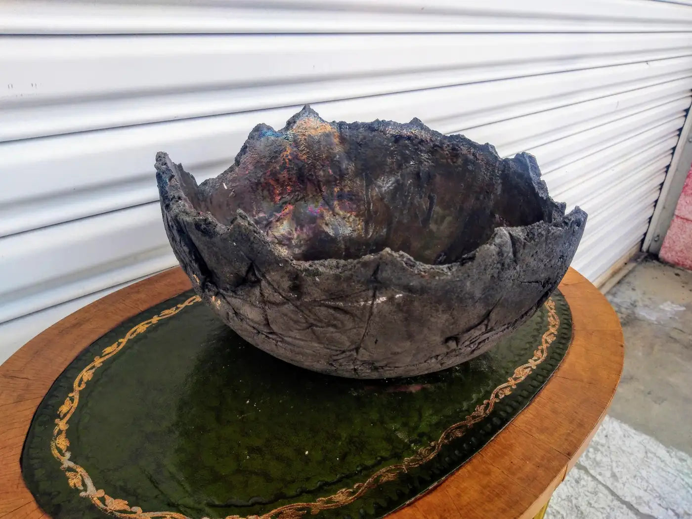 Artisan Raku-fired pottery bowl