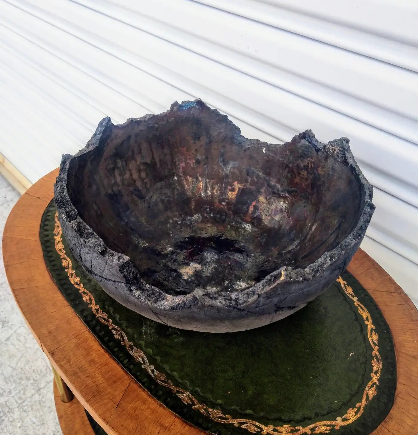 Decorative large ceramic bowl by Bruny Graves