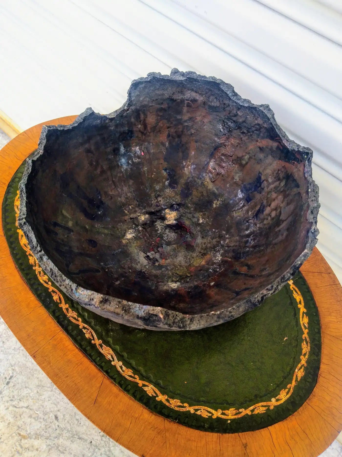 Contemporary Raku art bowl Bruny Graves