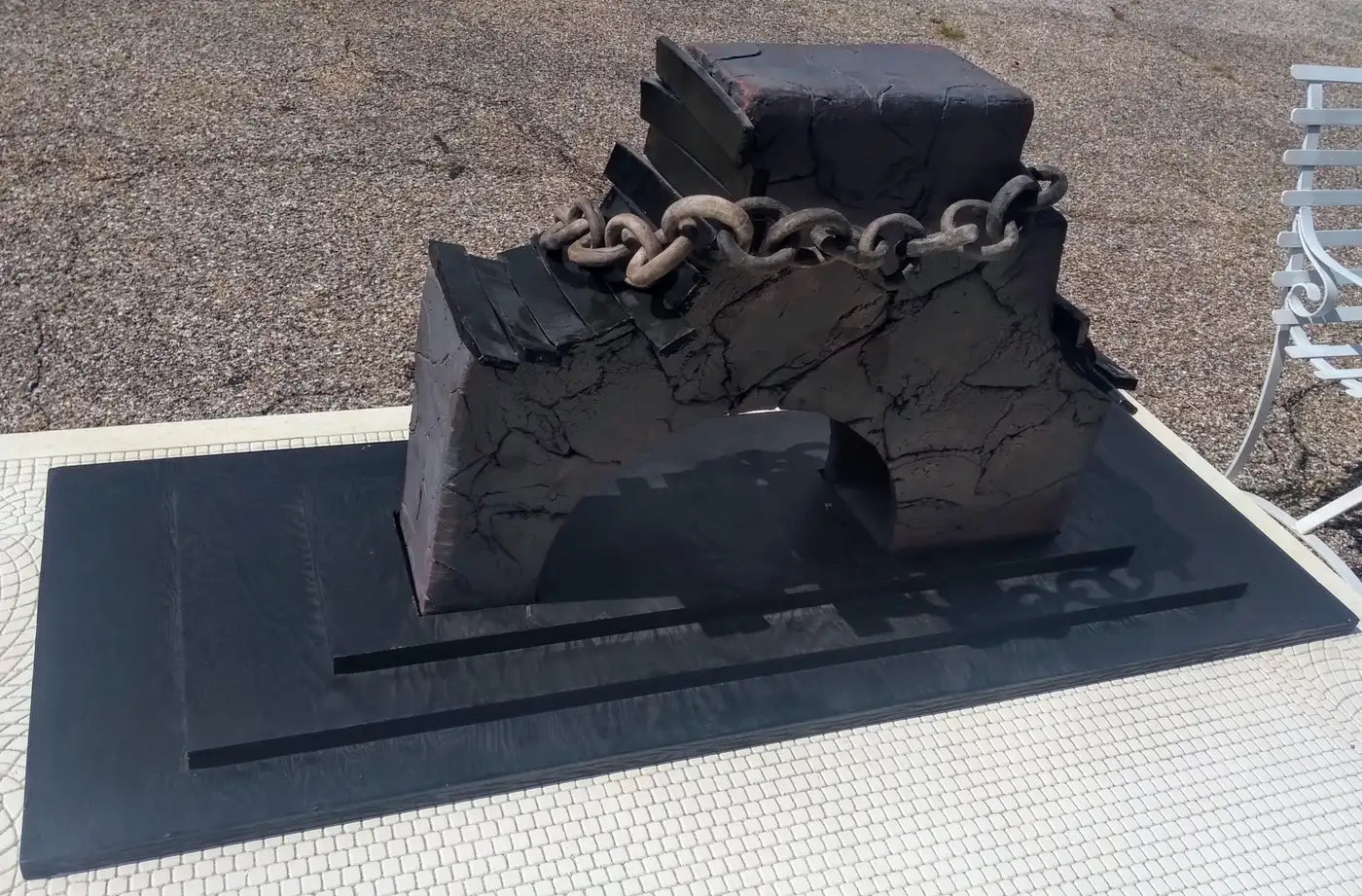 Raku-fired sculpture with Japanese technique
