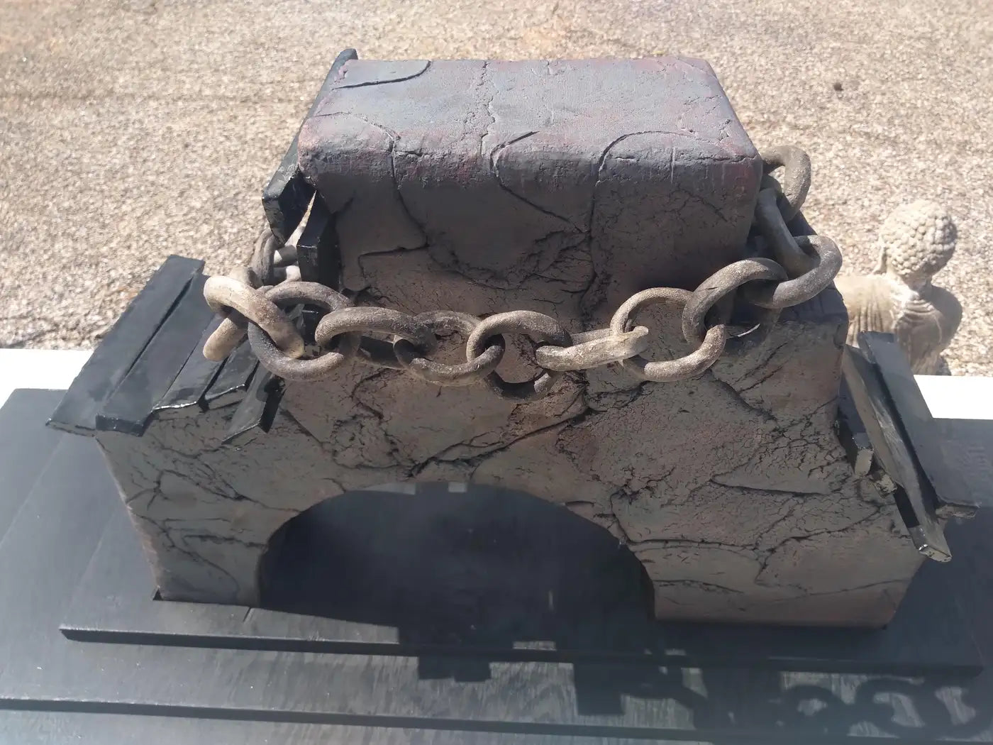 Bruny Graves Raku ceramic with sculptural chain